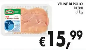 Coal VELINE DI POLLO FILENI al kg offerta