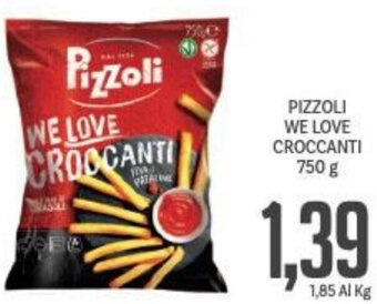 Supermercati Piccolo PIZZOLI WE LOVE CROCCANTI 750 g offerta
