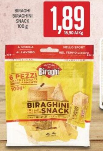 Supermercati Piccolo BIRAGHI BIRAGHINI SNACK 100 g offerta