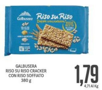 Supermercati Piccolo GALBUSERA RISO SU RISO CRACKER CON RISO SOFFIATO 380 g offerta