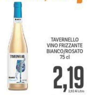 Supermercati Piccolo TAVERNELLO VINO FRIZZANTE BIANCO/ROSATO 75 cl offerta