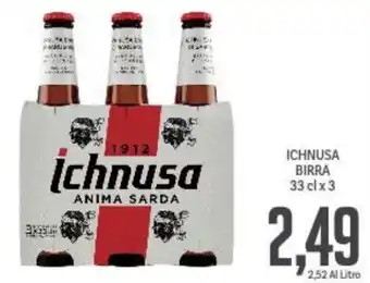 Supermercati Piccolo ICHNUSA BIRRA 33 cl x 3 offerta