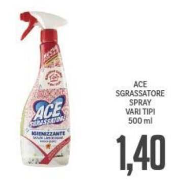 Supermercati Piccolo ACE SGRASSATORE SPRAY VARI TIPI 500 ml offerta