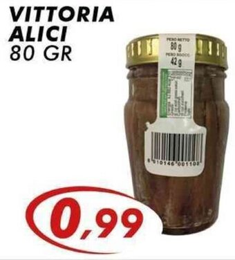 Dolce Sosta Supermercati VITTORIA ALICI 80 GR offerta