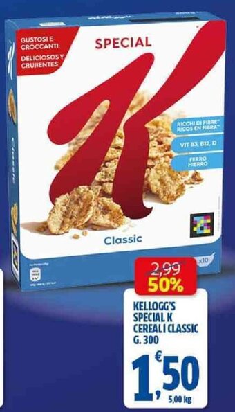 Sigma KELLOGG'S SPECIAL K CEREALI CLASSIC G.300 offerta