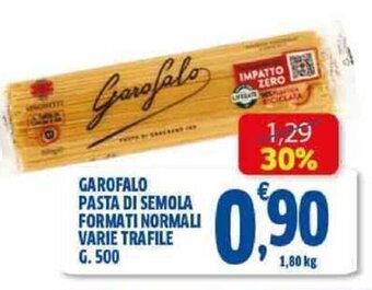 Sigma GAROFALO PASTA DI SEMOLA FORMATI NORMALI VARIE TRAFILE G.500 offerta