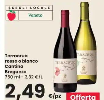 Despar Terracrua rosso o bianco Cantina Breganze 750 ml offerta