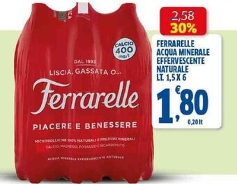 Sigma FERRARELLE ACQUA MINERALE EFFERVESCENTE NATURALE LT. 1,5 X 6 offerta
