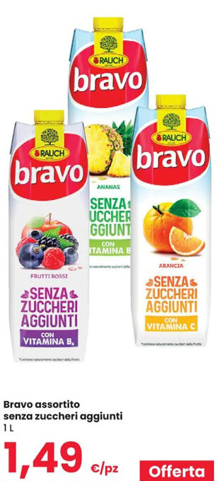 Despar Bravo assortito senza zuccheri aggiunti 1L offerta