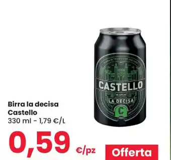 Despar Birra la decisa Castello 330 ml offerta