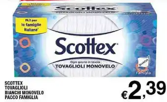 Sigma SCOTTEX TOVAGLIOLI BIANCHI MONOVELO PACCO FAMIGLIA offerta