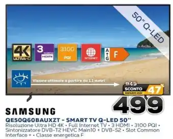 Euronics SAMSUNG QE50Q60BAUXZT - SMART TV Q-LED 50" offerta