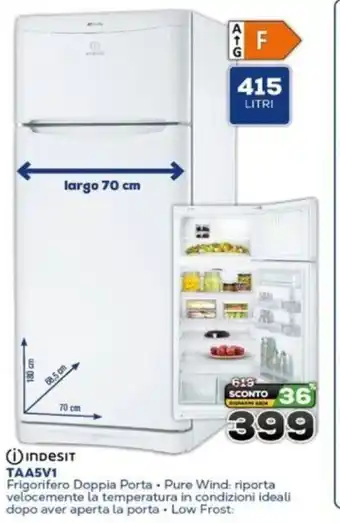 Euronics INDESIT Frigorifero Doppia Porta TAA5V1 offerta