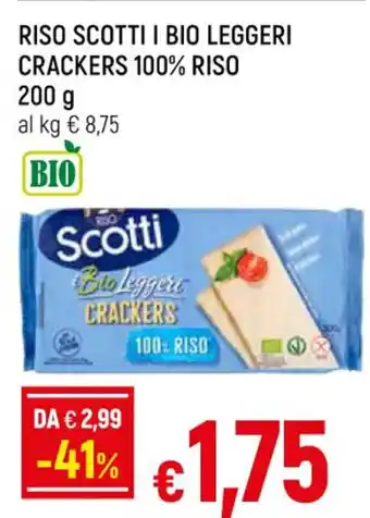 Famila Market RISO SCOTTI I BIO LEGGERI CRACKERS 100% RISO 200 g offerta