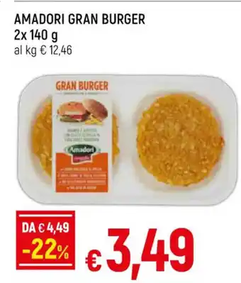Famila Market AMADORI GRAN BURGER 2 x 140 g offerta