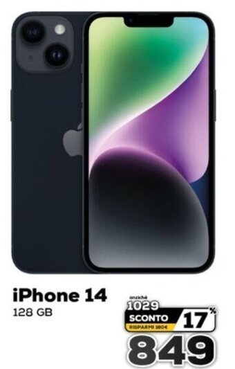 Euronics iPhone 14 128 GB offerta
