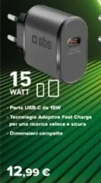 Euronics SBS SCOPRI LA RICARICA VELOCE 15 WATT offerta