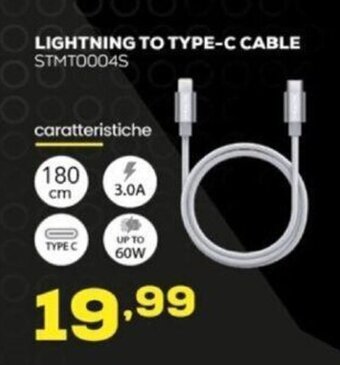 Euronics STEALTH LIGHTNING TO TYPE-C CABLE STMT0004S offerta