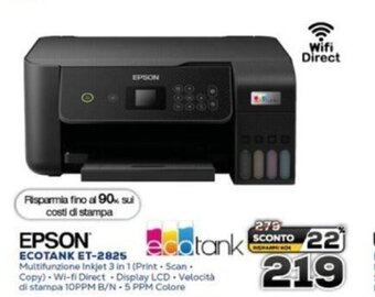Euronics EPSON ECOTANK ET-2825 offerta