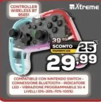 Euronics CONTROLLER WIRELESS BT 95651 offerta
