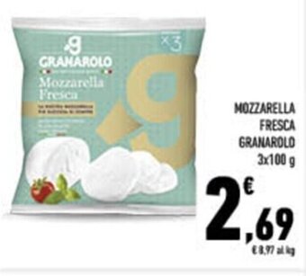 Conad City MOZZARELLA FRESCA GRANAROLO 3x100 g offerta