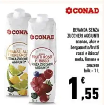 Conad City BEVANDA SENZA ZUCCHERI AGGIUNTI 1 l offerta