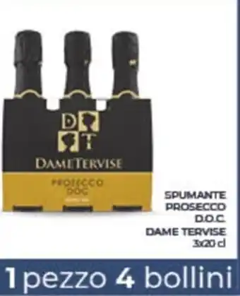 Conad City SPUMANTE PROSECCO D.O.C. DAME TERVISE 3x20 cl offerta