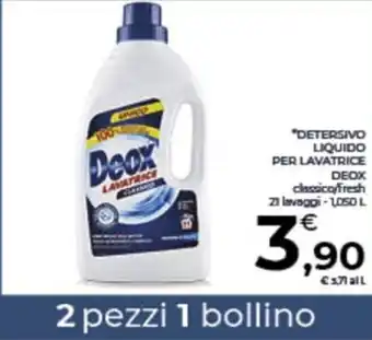 Conad City "DETERSIVO LIQUIDO per LAVATRICE Deox 1,050 l offerta