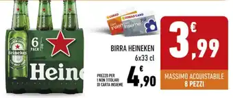 Conad City BIRRA HEINEKEN 6x33 cl offerta