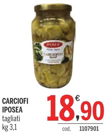 CARCIOFI IPOSEA tagliati kg 3,1