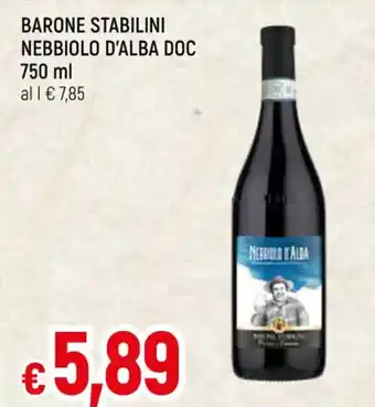 Famila Market BARONE STABILINI NEBBIOLO D'ALBA DOC 750 ml offerta