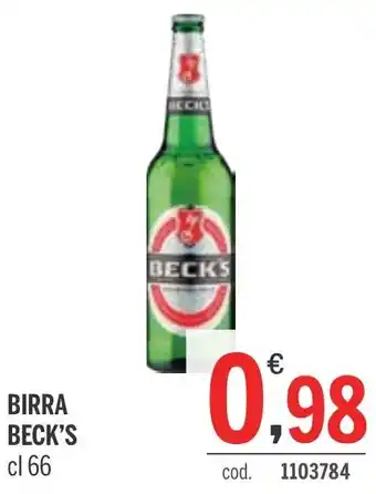Elefante Cash & Carry BIRRA BECK'S cl 66 offerta