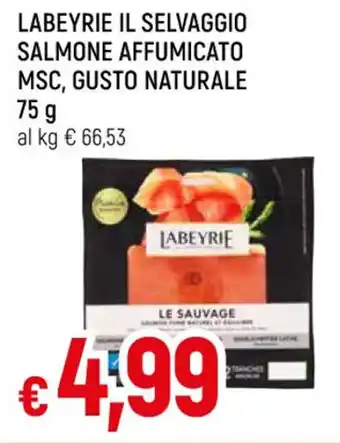 LABEYRIE IL SELVAGGIO SALMONE AFFUMICATO MSC, GUSTO NATURALE 75 g
