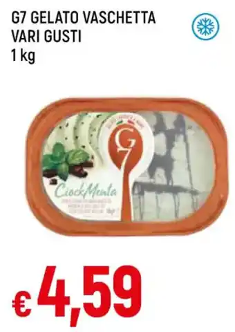 Famila Market G7 GELATO VASCHETTA VARI GUSTI 1 kg offerta