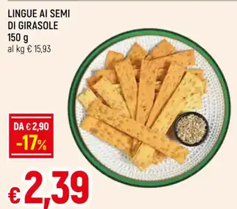 LINGUE AI SEMI DI GIRASOLE 150 g