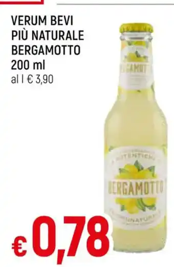 Famila Market VERUM BEVI PIÙ NATURALE BERGAMOTTO 200 ml offerta