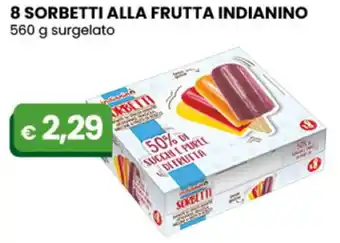Gala Supermercati 8 SORBETTI ALLA FRUTTA INDIANINO 560 g surgelato offerta