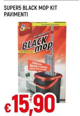 Famila Market SUPER5 BLACK MOP KIT PAVIMENTI offerta