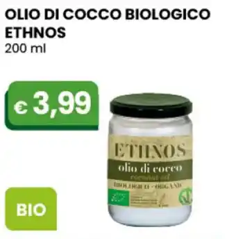 Gala Supermercati OLIO DI COCCO BIOLOGICO ETHNOS 200 ML offerta