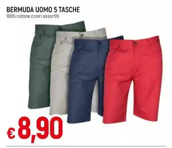 Famila Market BERMUDA UOMO 5 TASCHE offerta