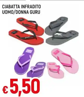Famila Market CIABATTA INFRADITO UOMO/DONNA GURU offerta