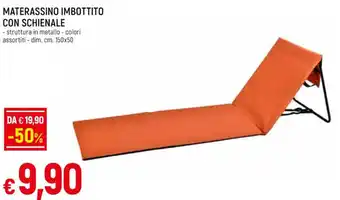MATERASSINO IMBOTTITO CON SCHIENALE