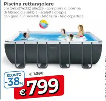 Piscina rettangolare cm 549x274x132