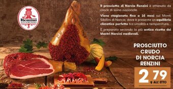 Eurospar PROSCIUTTO CRUDO DI NORCIA RENZINI offerta