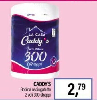 Caddy's CADDY'S Bobina asciugatutto 2 veli 300 strappi offerta