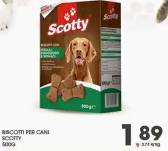 Eurospar BISCOTTI PER CANI SCOTTY 500G offerta