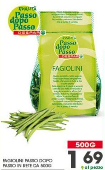 Eurospar FAGIOLINI PASSO DOPO PASSO IN RETE DA 500G offerta