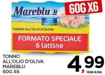 TONNO ALL'OLIO D'OLIVA MAREBLU 60G X6