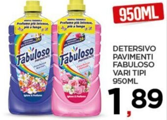 Interspar DETERSIVO PAVIMENTI FABULOSO VARI TIPI 950ML offerta