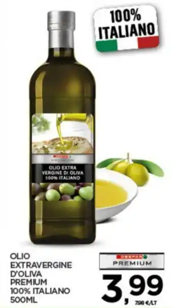 Interspar OLIO EXTRAVERGINE D'OLIVA PREMIUM 100% ITALIANO 500ML offerta